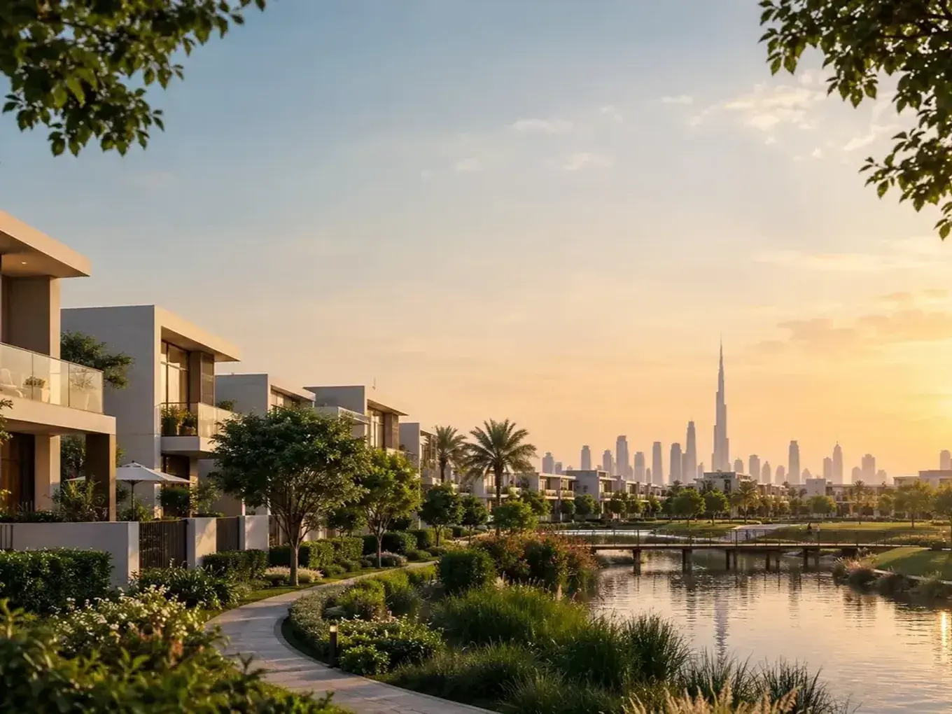 Greenwoods by Aldar family villas and landscaped streets in Dubai Silicon Oasis