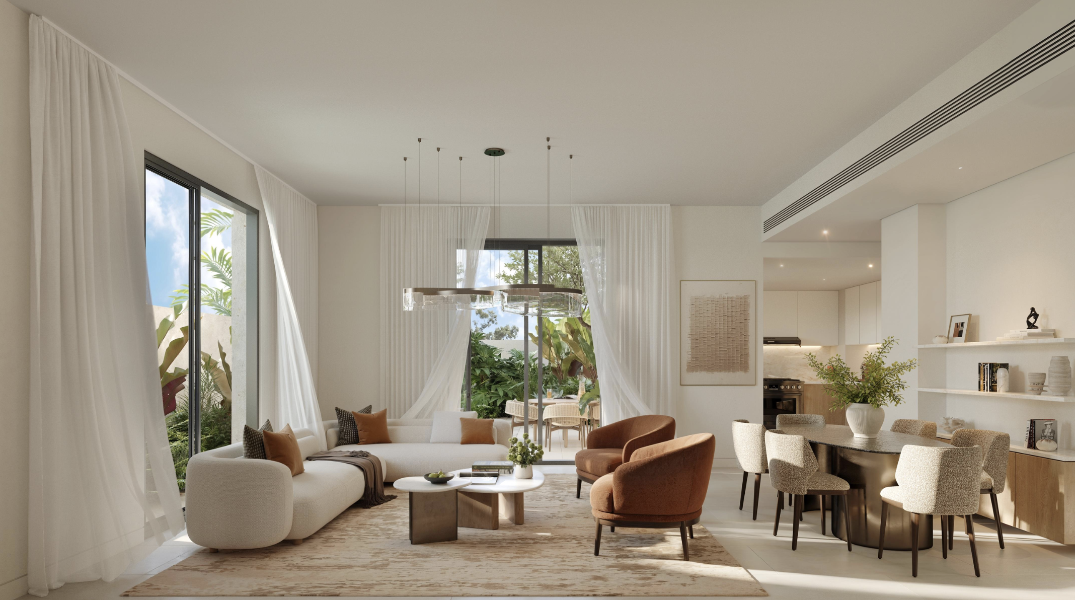 Villas and townhouses among parks at Greenwoods by Aldar