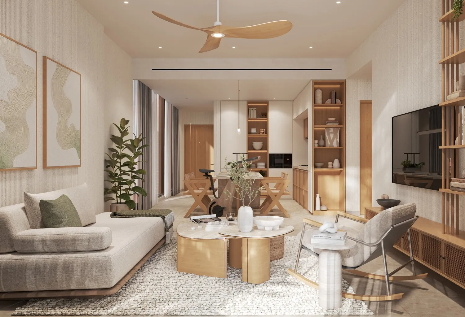 Contemporary architecture and interiors at Kore by Imtiaz, Dubai Land Residence Complex