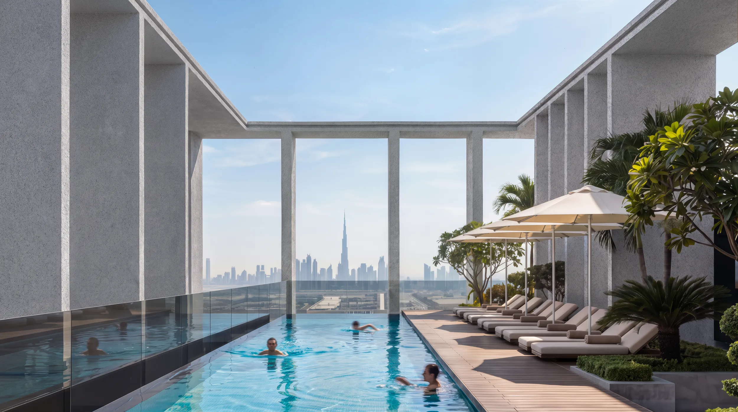 Rooftop pool and sunset deck at Kore by Imtiaz