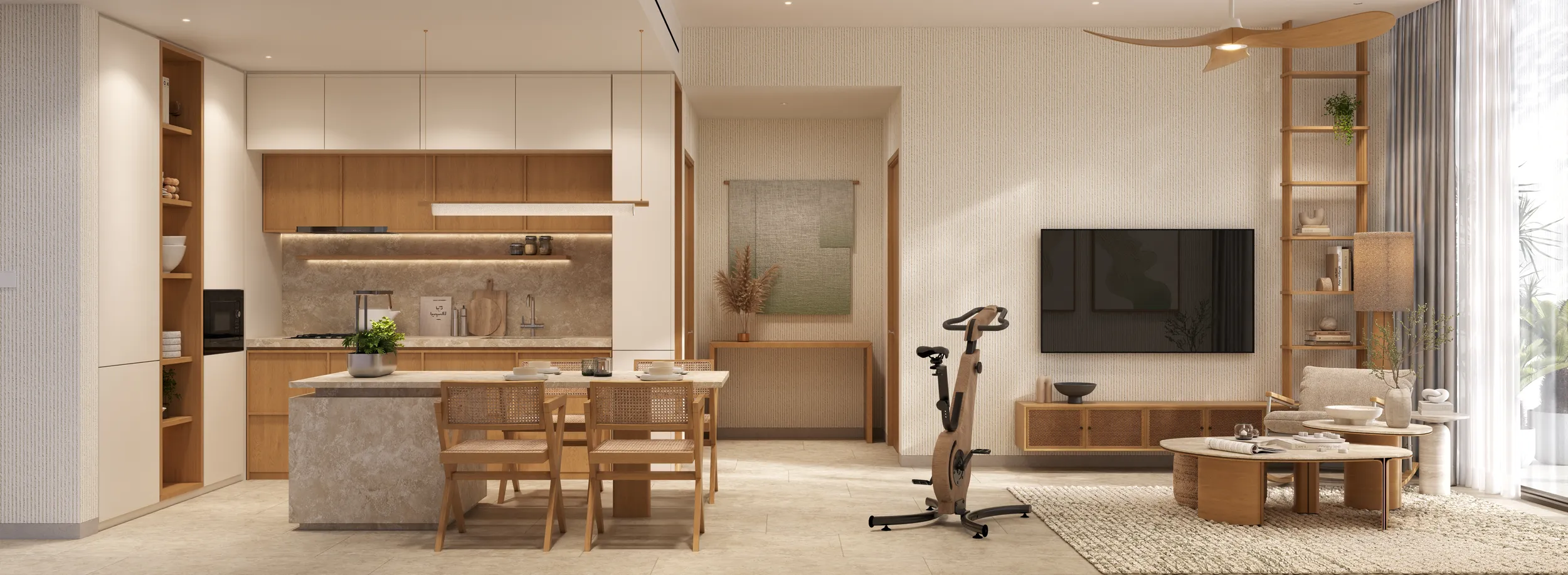 Living room interior at Kore by Imtiaz apartments
